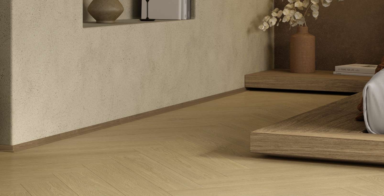 K844 Dub Darcy Cream / Herringbone - náhľad