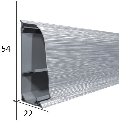 Soklová lišta plastová 54x22x2500